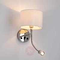 Rian - Fabric Wall Light with LED Reading Light