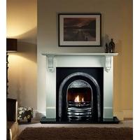 Richmond Agean Limestone Fireplace Package With Bolton Cast Iron Fire Insert