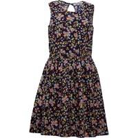 Ribbon Girls Printed Sleeveless Dress Navy Multi