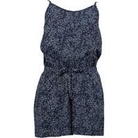 ribbon girls printed playsuit navywhite