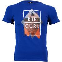 Rip Curl Blue Boy T-shirt Action Distress girls\'s Children\'s T shirt in blue