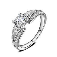 ring engagement ring aaa cubic zirconia circle platinum round jewelry  ...