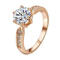Ring Women\'s Cubic Zirconia Alloy Alloy 6 / 7 / 8 / 9 Gold / Silver