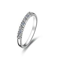 Ring Women\'s Diamond Silver / Sterling Silver / Platinum Plated Silver / Sterling Silver / Platinum Plated Love5 / 6 / 7 / 8 / 8½ / 9 /