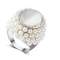 RingNail Finger RingsJewelry Fashionable Wedding / Party Alloy / Imitation Pearl / Rhinestone White 1pc6 / 7 / 8 / 9