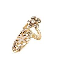 ring flower style fashion rhinestone zinc alloy jewelry for wedding pa ...