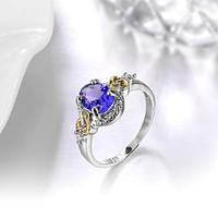 ring engagement ring sapphire emerald aaa cubic zirconia fashion elega ...