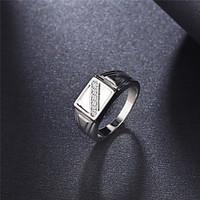 Ring AAA Cubic Zirconia Fashion Classic Platinum Plating Round Jewelry For Wedding Party Engagement Daily 1PCS