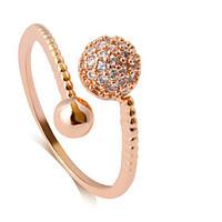 Ring Fashion Wedding / Party / Daily / Casual Jewelry Alloy Women Band Rings 1pc, Adjustable Gold / Rose / Silver