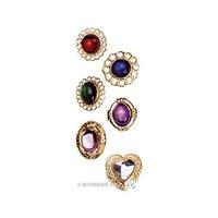 ring 6 styles colours accessory for 70s elvis vegas fancy dress