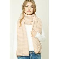 Ribbed Knit Oblong Scarf