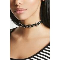 Ring Faux Leather Choker