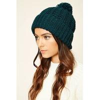 Ribbed Pom-Pom Beanie