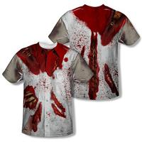 ripped zombie costume tee frontback print