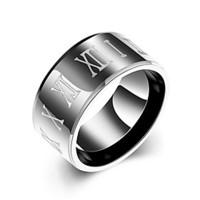 Ring Wedding / Party / Daily / Casual / Sports Jewelry Stainless Steel Men Ring 1pc7 / 8 / 9 / 10 Black