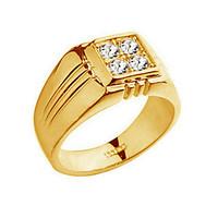 Ring Fashion Party / Daily / Casual Jewelry Alloy / Zircon Men Band Rings 1pc, 8 / 9 / 10 Gold / Silver Christmas Gifts