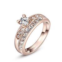 Ring Fashion Wedding / Office Career Jewelry Alloy Women Statement Rings 1pc, One Size Gold