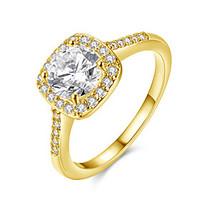 Ring Zircon Cubic Zirconia Steel Fashion Gold Silver Rose Jewelry Daily 1pc