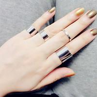 Ring Fashion / Adjustable Daily / Casual Jewelry Women / Men Midi Rings / Band Rings 4pcs, One Size Silver