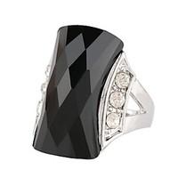 Ring Jewelry Simulated Diamond Alloy Bohemia Black Green Jewelry Casual 1pc