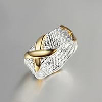 Ring Fashion Party Jewelry Brass / Gold Plated Women Band Rings 1pc, One Size Gold