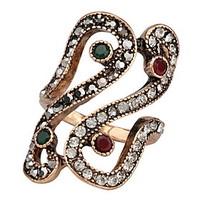 Ring / Daily Casual Jewelry Alloy Women Ring Statement Rings 1pc, 7 8 9 10 Yellow Gold