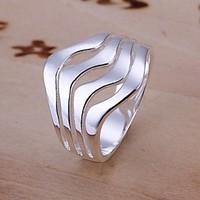 Ring Wedding / Party / Daily / Casual Jewelry Sterling Silver Women Statement Rings 1pc, 8 Silver