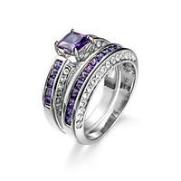 Ring AAA Cubic Zirconia Zircon Fashion Purple Jewelry Wedding Halloween Daily Casual 1pc