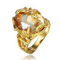 Ring AAA Cubic Zirconia Gold Plated 18K gold Gold Jewelry Wedding Party Daily Casual 1pc