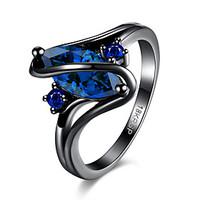 Ring Crystal AAA Cubic Zirconia Steel Purple Green Blue Jewelry Party Halloween Daily 1pc