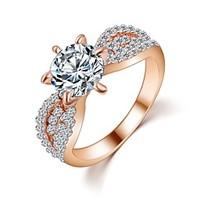 Ring Wedding / Party / Daily / Casual Jewelry Zircon Women Band Rings 1pc, 6 / 7 / 8 / 9