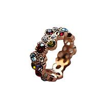 Ring Daily / Casual Jewelry Alloy / Rhinestone Women Statement Rings 1pc, 8 Assorted Color