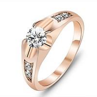 Ring Wedding / Party / Daily Jewelry Cubic Zirconia / Gold Plated Women Statement Rings6 / 7 Gold