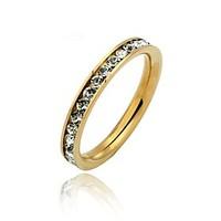 Ring Wedding / Daily Jewelry Stainless Steel Women Midi Rings / Band Rings5 / 6 / 7 / 8 / 9 / 10 Gold