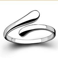 Ring Wedding / Party / Daily / Casual Jewelry Sterling Silver Women Statement RingsAdjustable Silver