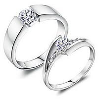 Ring Wedding / Party / Daily / Casual / Sports Jewelry Alloy / Copper / Platinum Plated Couple RingsAdjustable Silver