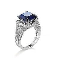 ring aaa cubic zirconia zircon fashion blue jewelry halloween daily ca ...