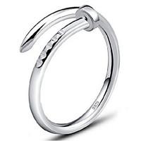 Ring Adjustable Party / Daily / Casual Jewelry Sterling Silver Women Band Rings 1set, Adjustable