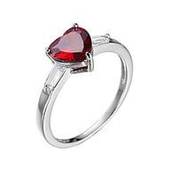 Ring Zircon Cubic Zirconia Steel Fashion Red Jewelry Wedding Daily 1pc