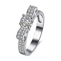 ring aaa cubic zirconiabasic circular unique design rhinestone heart g ...