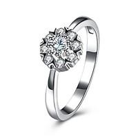 ring aaa cubic zirconiabasic circular unique design flower style rhine ...