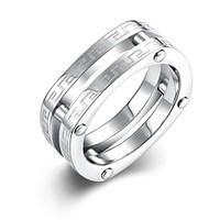 Ring Engagement Ring Stainless Steel Silver Plated Fashion Silver Jewelry Wedding Party Daily Casual Sports 1pc