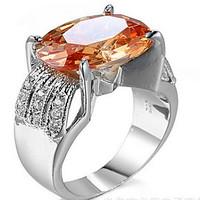 Ring Party Jewelry Zircon Men Ring 1pc, One Size Gold
