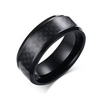 Ring Circle Steel Circle Black Jewelry For Daily 1pc