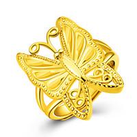 ring band rings gold 18k gold animal shape butterfly golden jewelry fo ...