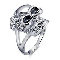Ring Zircon 18K gold Simulated Diamond Alloy Skull / Skeleton Fashion Silver Jewelry Daily Casual 1pc