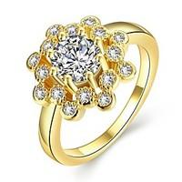 Ring AAA Cubic Zirconia Rose Gold Gold Zircon Cubic Zirconia Gold Rose Jewelry Daily Casual 1pc