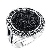 ring aaa cubic zirconia bohemian alloy black jewelry for wedding engag ...