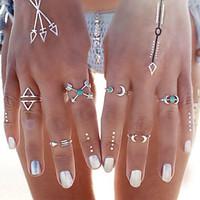 Ring Turquoise Turquoise Alloy Fashion Silver Golden Jewelry Party Halloween Daily Casual 1set