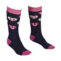 Riding Sock Company Full Terry Knee High Horseshoe Heart Socks Size 4-7